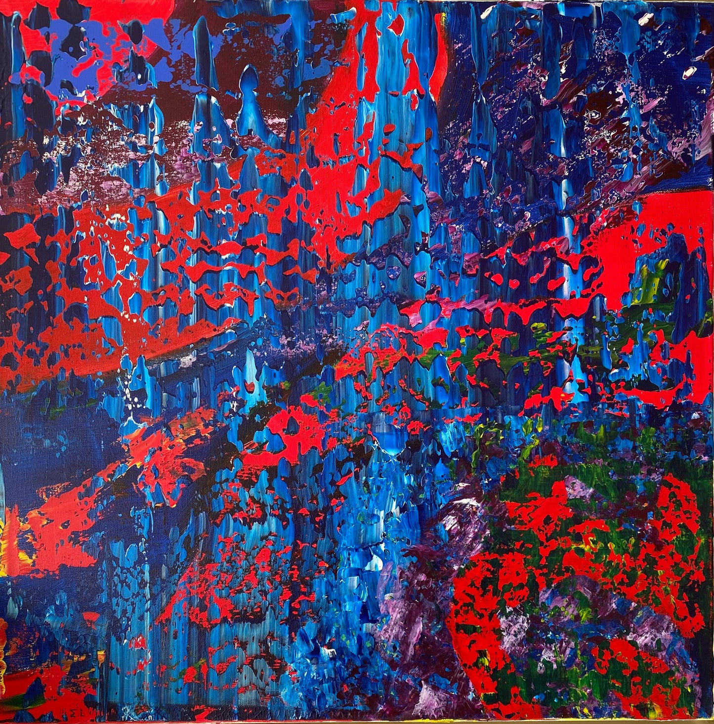 Blue Rain, 24" x 24"
